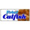 Signmission FRIED CATFISH BANNER SIGN fresh lunch dinner platter sandwich fries B-120 Fried Catfish - alternate 1